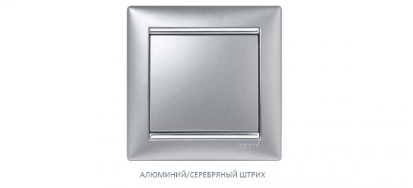 Рамка 1п алюминий / серебро Valena Legrand 770351