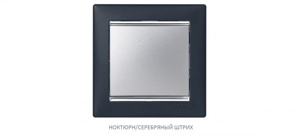 Рамка 1п ноктюрн / серебро Valena Legrand 770391