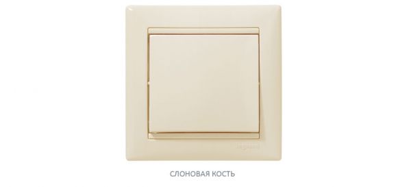 Рамка 1п горизонтальна слонова кістка Valena Legrand 774351