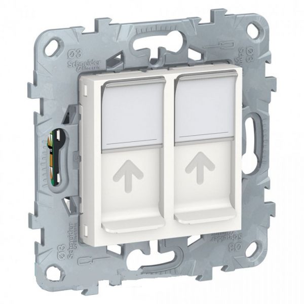 NU341630 Розетка комп'ютерна RJ45, одинарна категорія 6 STP, 1 модуль алюміній