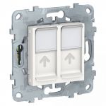NU341618 Розетка комп'ютерна RJ45, одинарна категорія 6 STP, 1 модуль білий