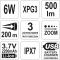 Ліхтар акумуляторний світлодіодний ручний YATO 6W XPG3 CREE YT-08568