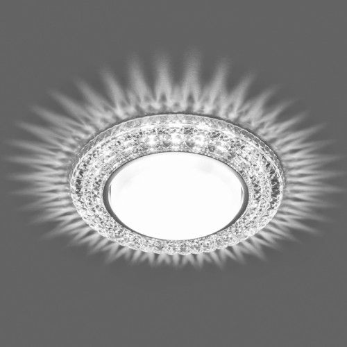 Вбудований світильник GX53 з LED підсвічуванням прозорий Feron CD4020