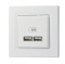 Розетка USB 2.0 port 5V DC max 2.1A белая Asfora Schneider Electric EPH2700221