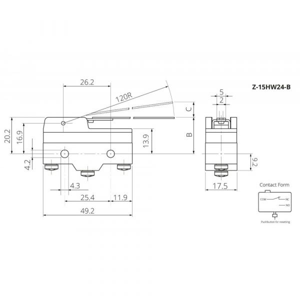 Микровыключатель Z-15HW24-B