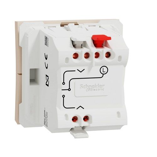 NU320844 Вимикач для жалюзи 2 клавішний 2 модуля Schneider Electric Unica New бежевий