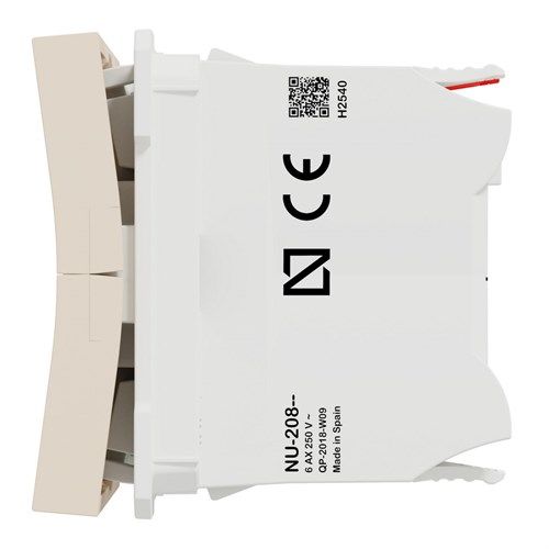 NU320844 Вимикач для жалюзи 2 клавішний 2 модуля Schneider Electric Unica New бежевий