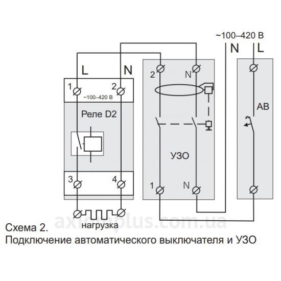 63А ZUBR D2 red однофазное реле напряжения в компактном корпусе